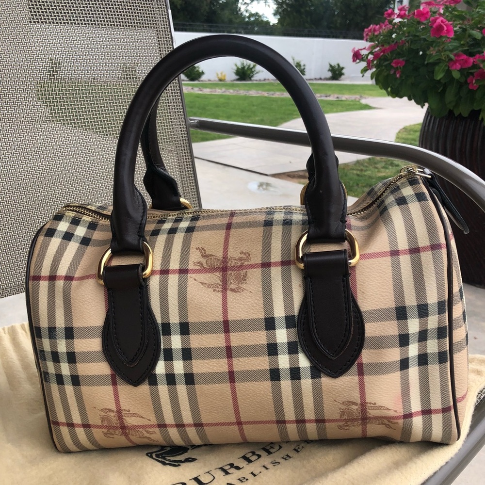 Burberry Haymarket bowling bag